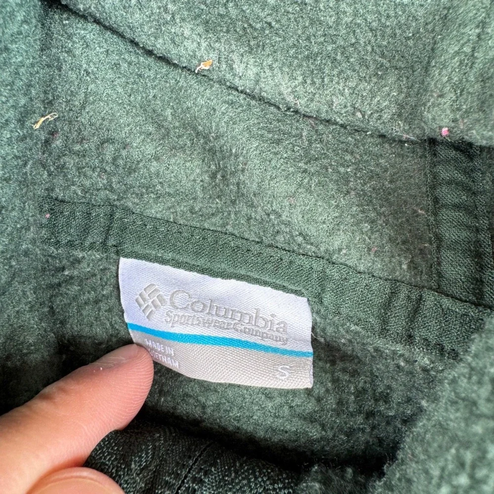 Columbia‎ Womens Forest Green Full Zip Fleece Hoodie Jacket XL0889 Small